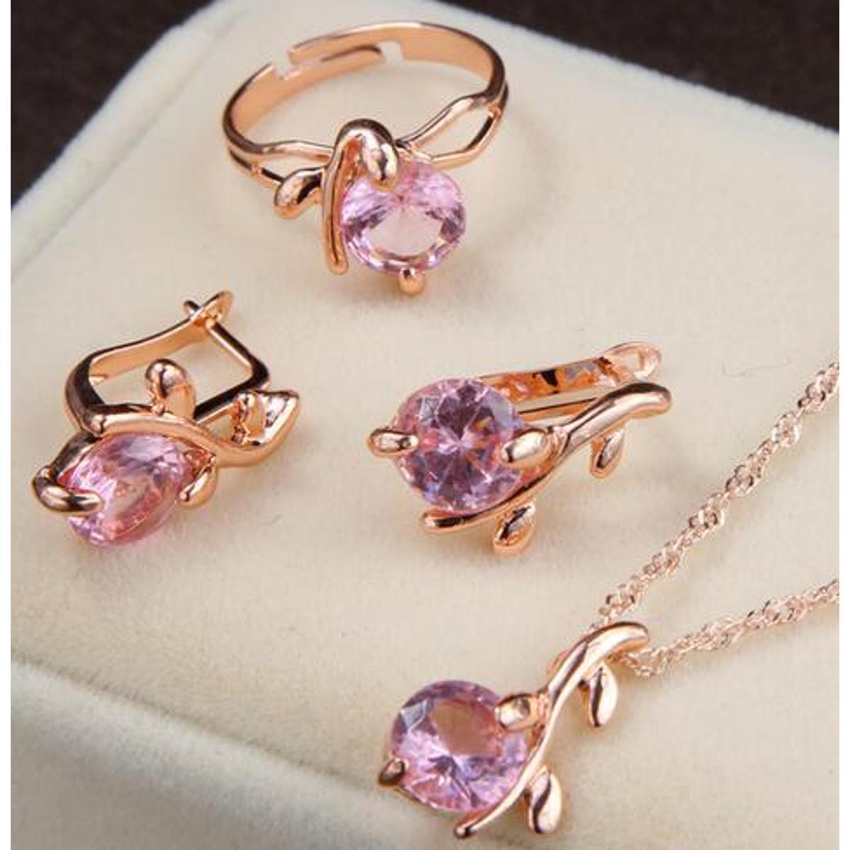 Jewelry set African bridal gold color Necklace, earrings, and Ring Wedding crystal women fashion Jewellery Set