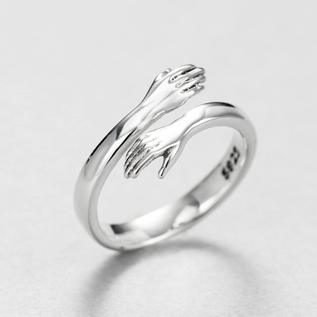 Loving Couple Hug Rings - Adjustable Retro Hug Style Rings for Men and Women