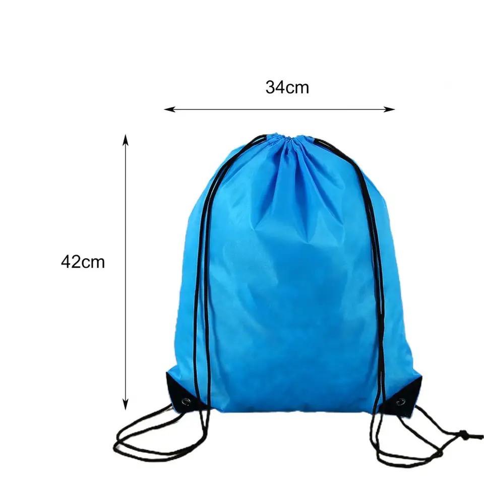 Drawstring Backpack Nylon Foldable Sports Gym Drawstring Tote Bag pack Sack For Men Women