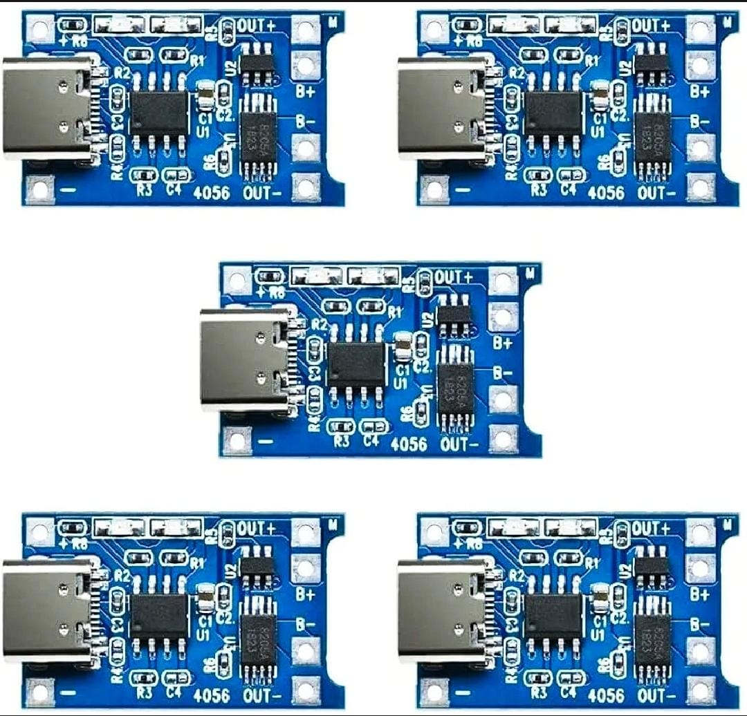 TP4056 Type-C / Micro-USB 5V 1A 18650 Lithium Battery Charger Module | Li-ion Charging Module with Dual Protection Function | Original Module