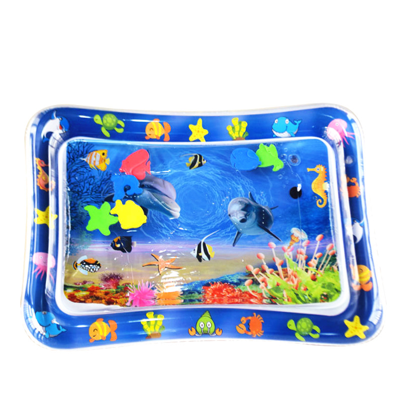 Baby Play Water Mat Inflatable Cushion Infant Toddler Thicken Toddler Activity Play Center PVC Water Mats for Baby Kids Toys