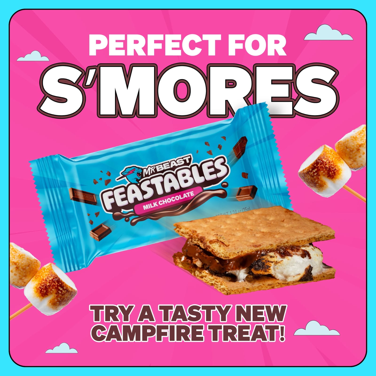 Feastables MrBeast Milk Chocolate Bar Sampler Variety Pack, 2.1 oz (60g), 4  Count | Daraz.pk