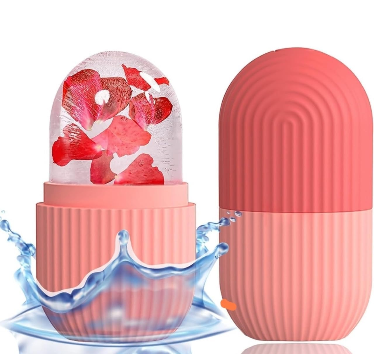 Silicon Ice Roller, Beauty Ice Cube Roller Massager for Face, Neck, Eyes & Cryotherapy, Ice Cube Roller Massager, Ice Roller For Face, Skin Care Tools for Collagen Regrowth, Tone Skin, Under Eye Dark Circle, Skin Strengthening, De-Puff The Eye Area
