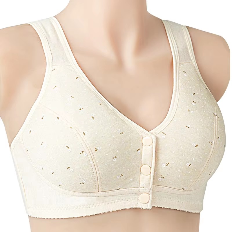 Front Open Wide Strap Non Padded Non Wired Maternity Nursing Bra Plus Size