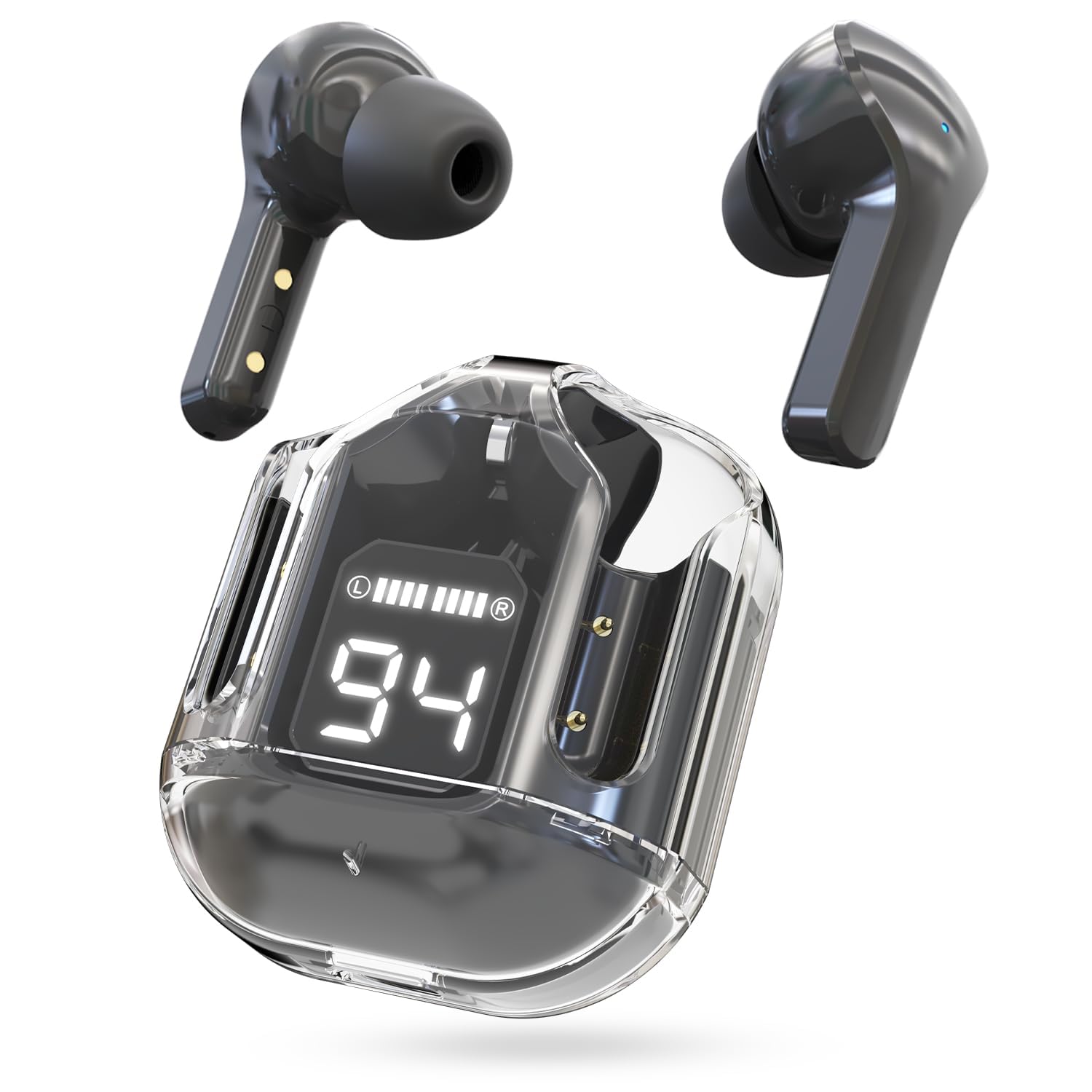Wireless Earbuds m10 Bluetooth 5.0, Superior Sound Bass, Dual Earphones with Charging Case, Hands-Free Calling, and Extra Earbuds (Compatible with All Bluetooth Devices,