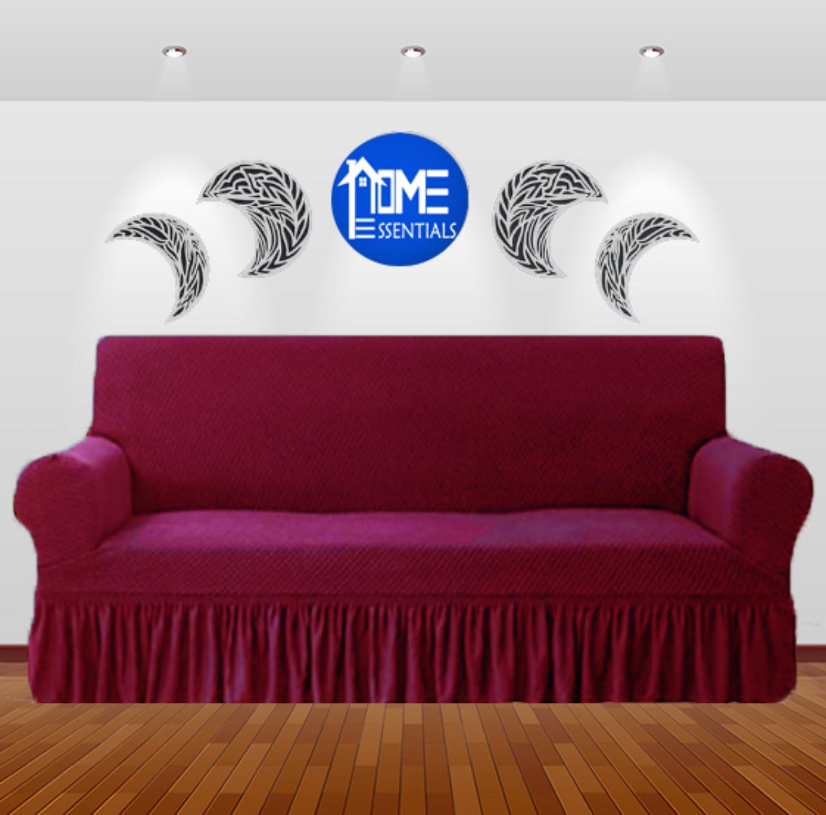 Turkish Style Sofa Covers with Frill Stretchable Jersey Couch