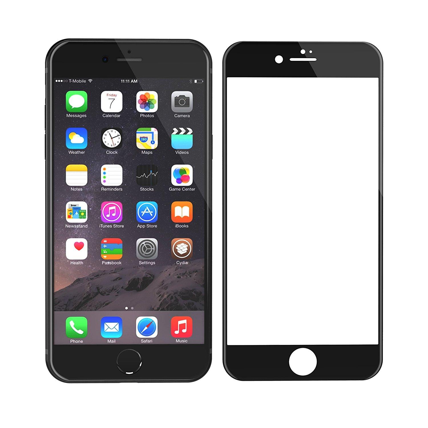 Full Package Iphone 7 8 Cover Edge To Edge 5d Anti -scratch Tempered Glass Black