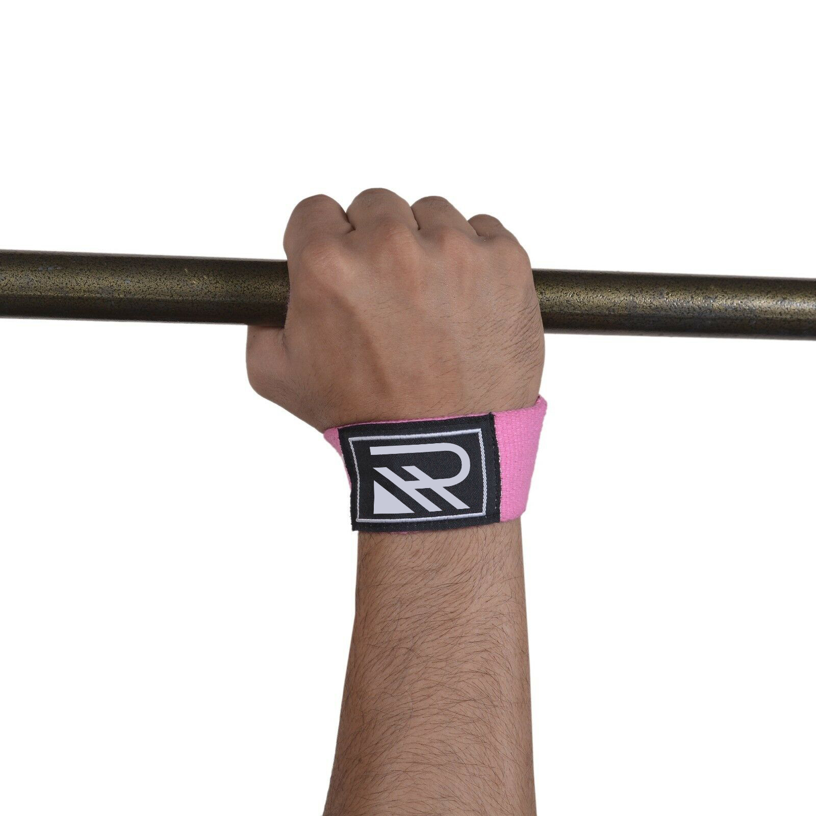 HR Lifting Straps Gym Wrist Wraps  Black/Red/Pink- 24" Strong Cotton Weightlifting Wrist Straps To Support Grip and Lift Heavier - Ultimate Workout Deadlift Straps for weight lifting