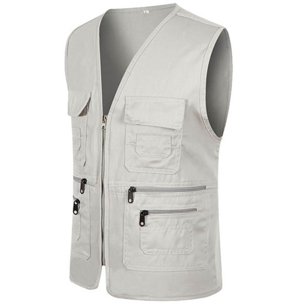 multi pocket sleeveless jacket