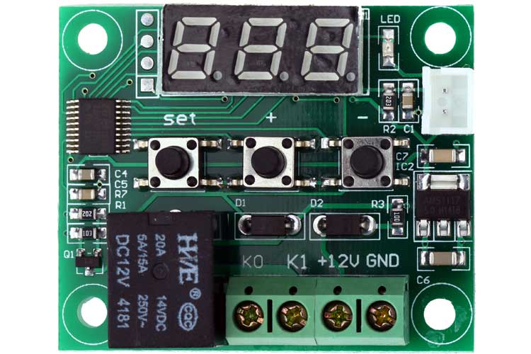W1209 Temperature Controller DC 12V LED Display Red Digital Thermostat Module with Waterproof NTC Probe egg icubator