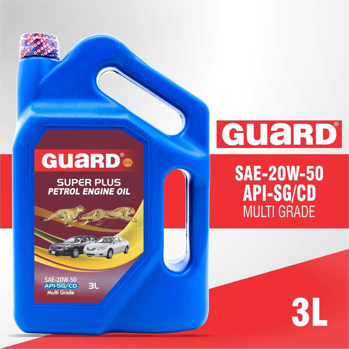 GUARD SUPER PLUS 20W-50 (3 LTR) 3 Liter Car Gasoline Engine Petrol Engine Motor Oil Engine Oil Lubricant Mobil Oil