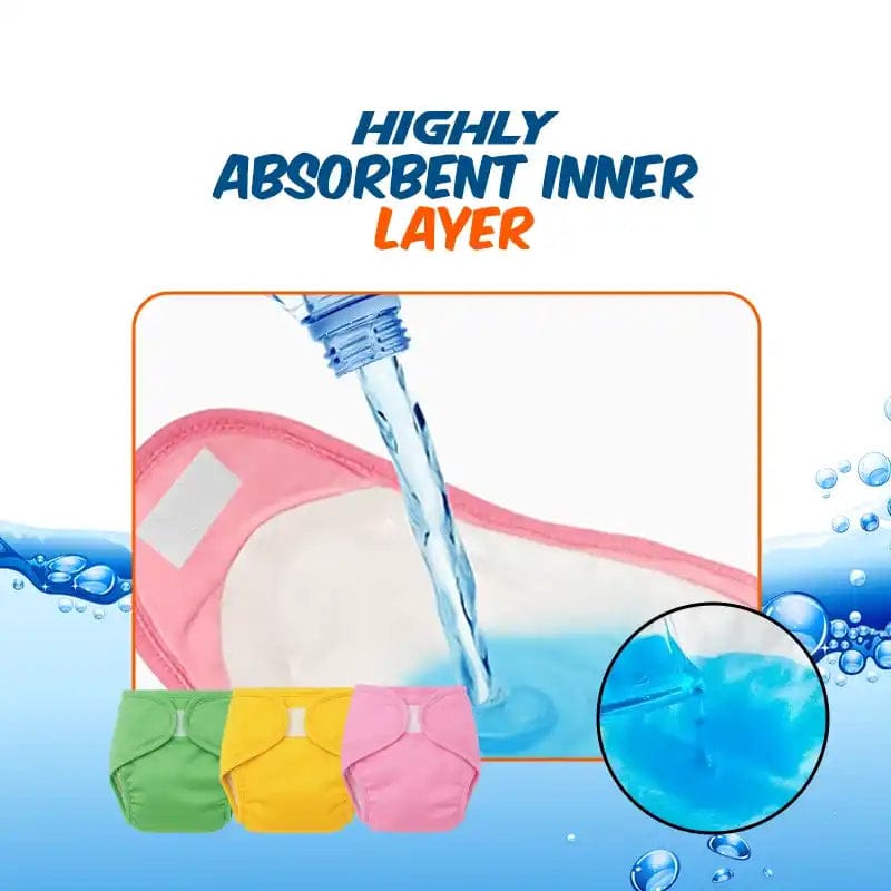 1 Pcs Kids Reusable Comfy Diaper Baby Washable 6 Layers Baby Cloth Diaper Reusable Cotton Elastic Waist Cloth Diapers Baby Nappy