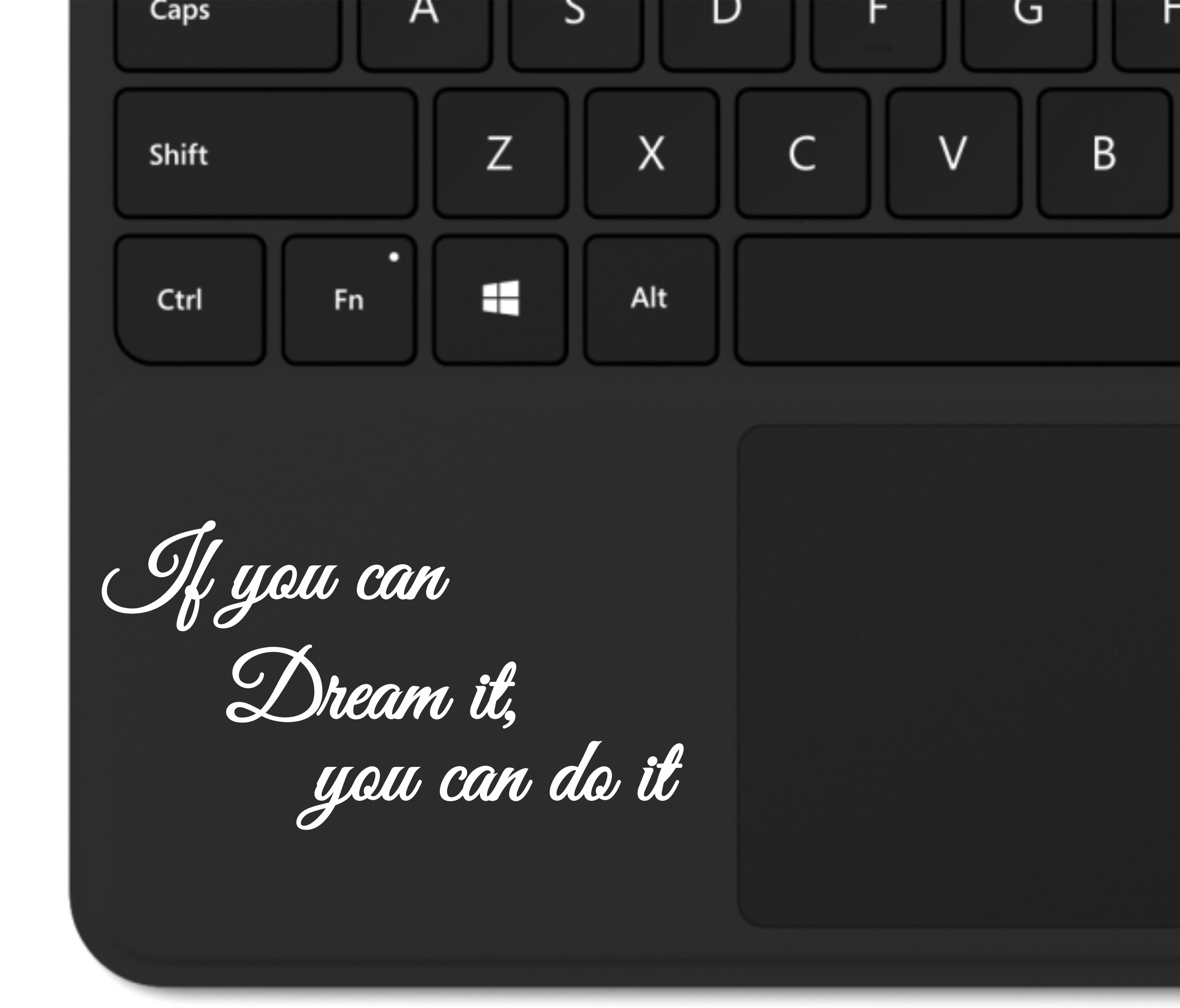 Laptop Motivational Quote Stickers for Girls and Boys, If you Can Dream