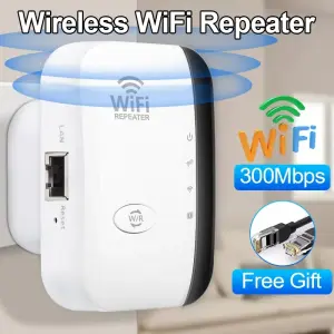 WiFi Extender Signal Booster Up to 3000sq.ft and 30 Devices, WiFi Range  Extender, Wireless Internet Repeater, Long Range Amplifier with Ethernet  Port