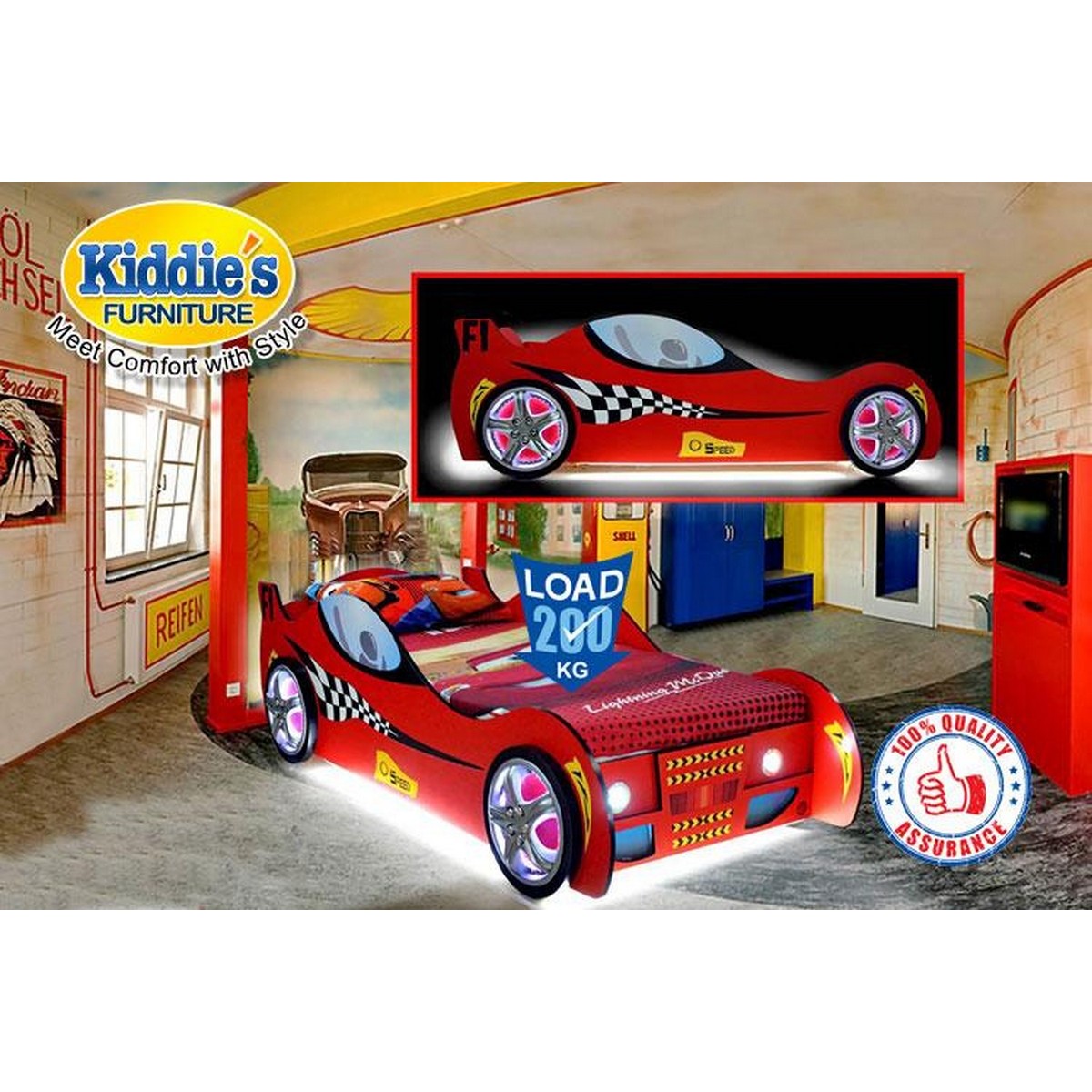 Red Car Bed F1