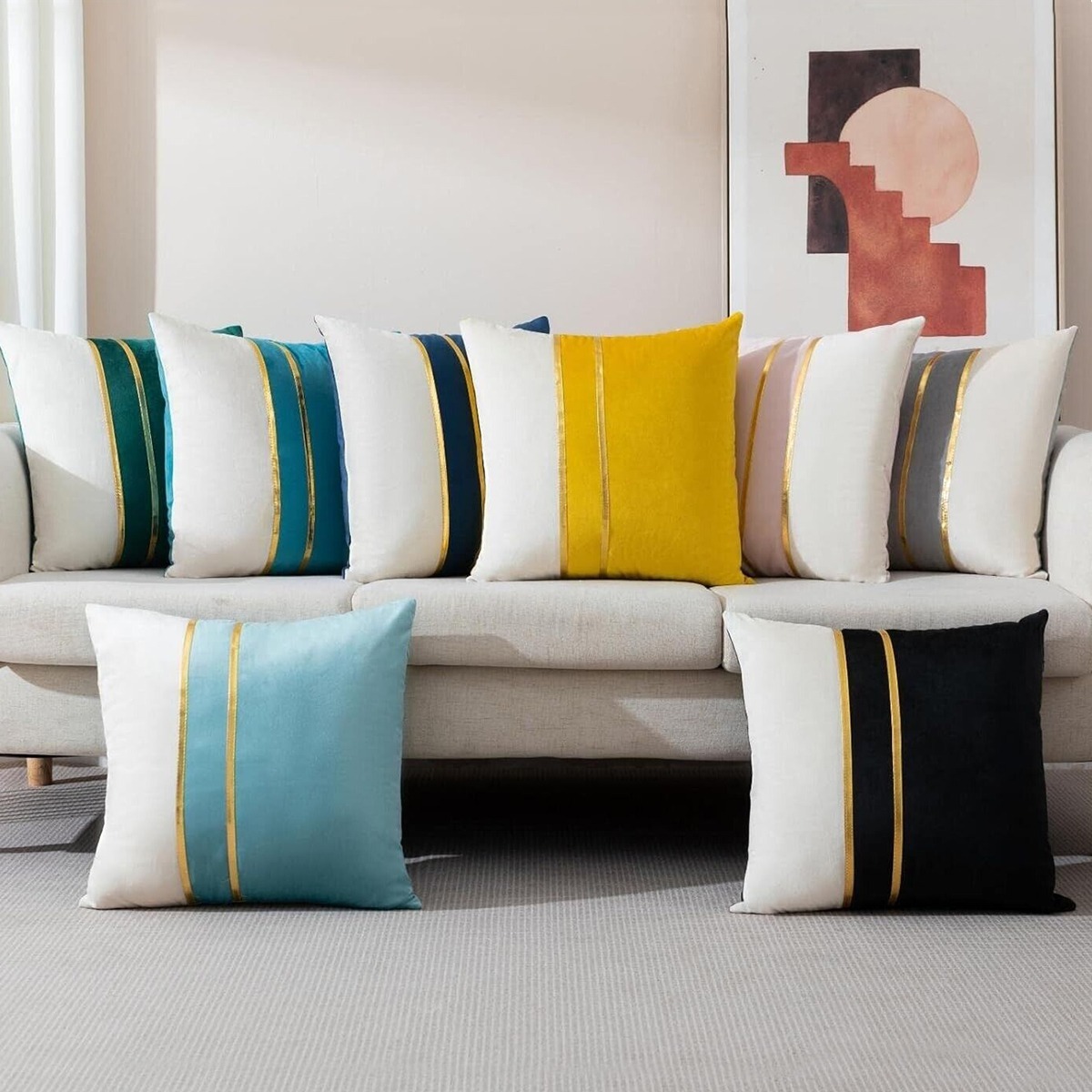 Velvet Patchwork Cushion cover – Elegant & Artistic Touch 1pc