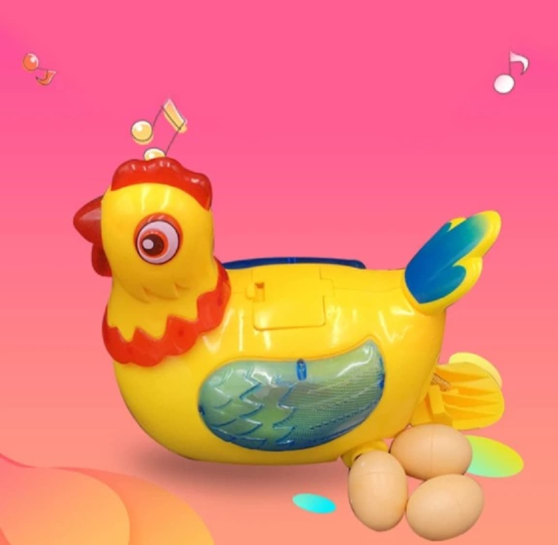 Eggs Laying Chicken Children's Toy Walking Music With Lights Animal Robot Toy