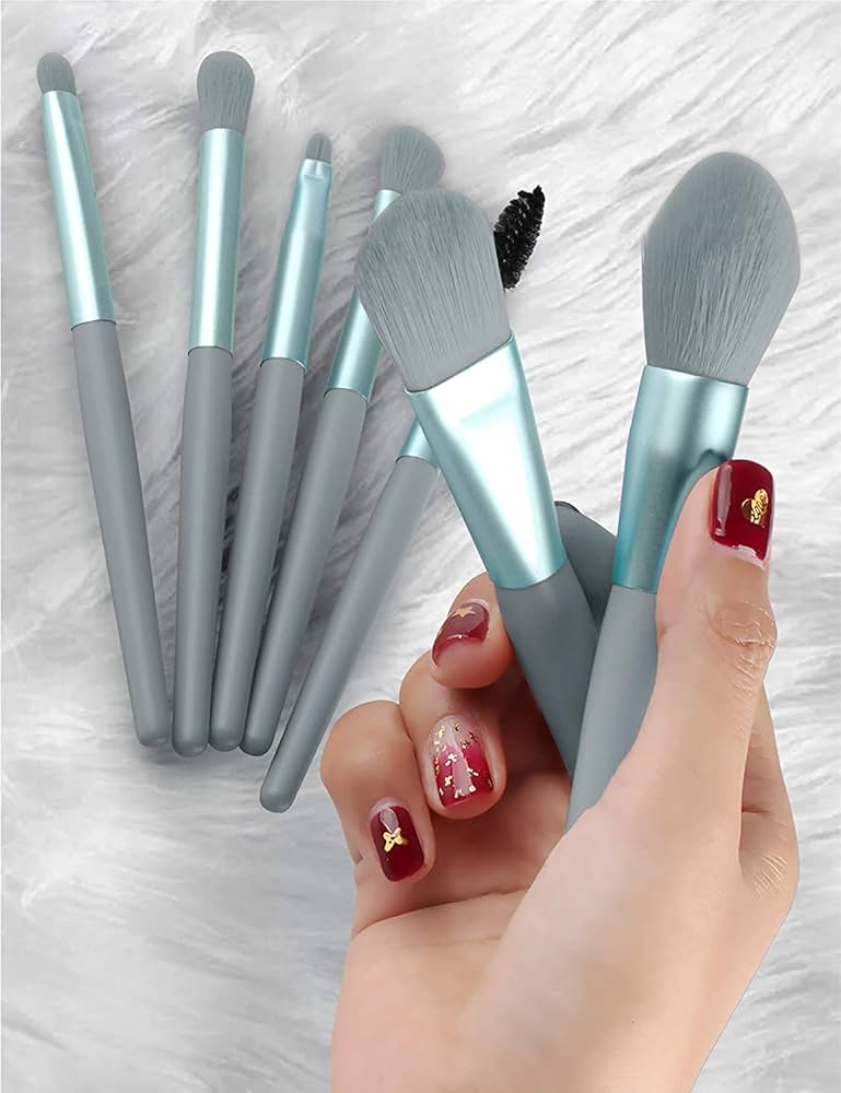 8 Pcs High Quality Mini Makeup Brush Set Cosmetics Professional Face Powder Soft Brushes Eye Shadow Foundation Powder Eyelash Lip Concealer Blush Makeup Brushes Set Kit