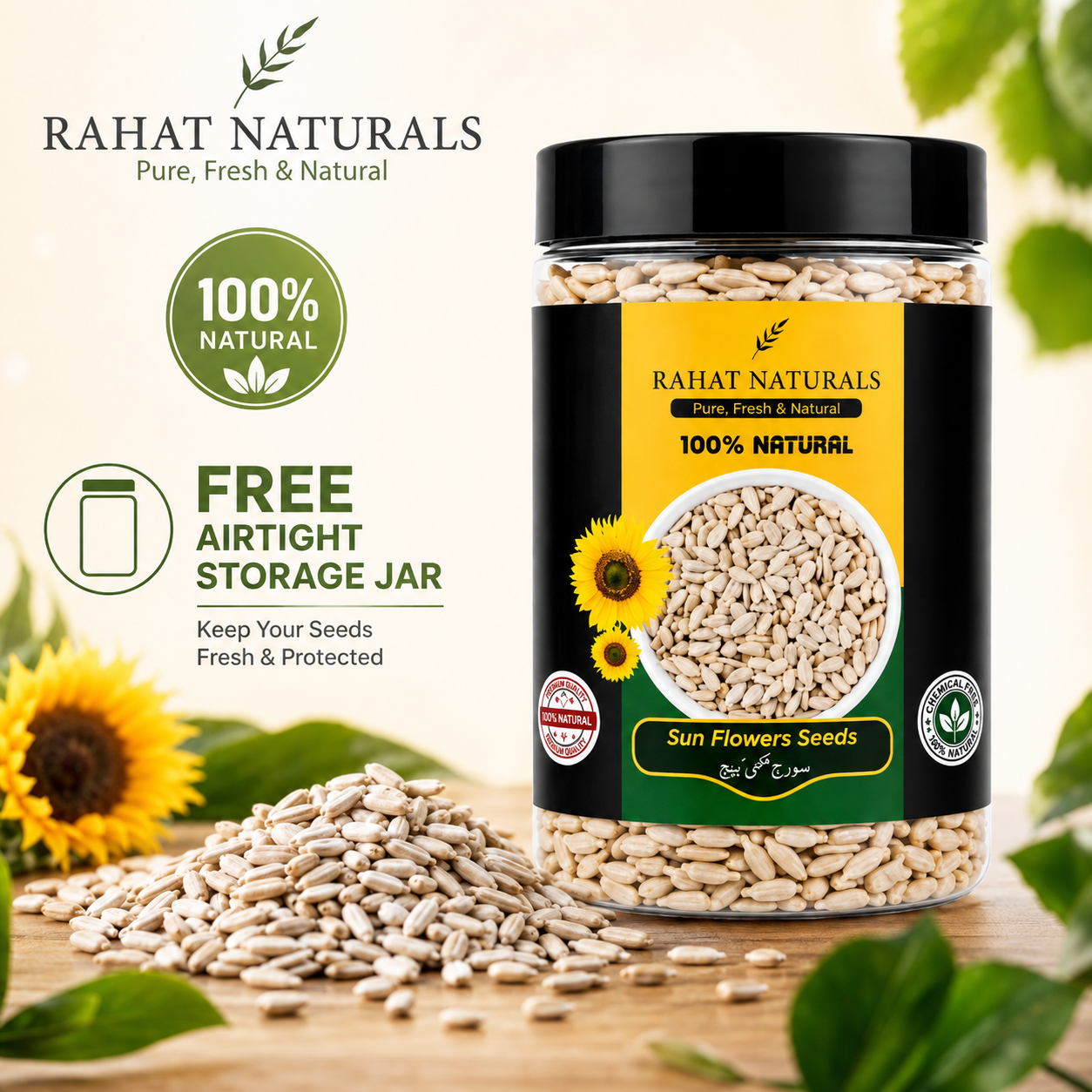 Rahat Naturals PCOS Bundle – 4 Super Seeds for Women's Hormonal Balance | Sunflower Seeds + Sesame Seeds + Flax Seeds + Pumpkin Seeds | High Fiber, Omega-3, Protein Rich | Natural PCOS Support | Weight Management & Women's Wellness