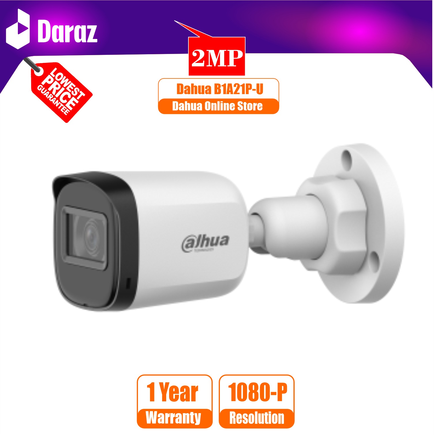 Dahua Megapixels Camera B1A21 Night Vision camera-Dahua Outdoor