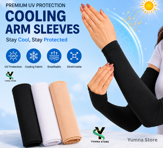 3 Pair of Sleeves for Arms for Girls Cooling Hijab Sleeves for Women Stretchable Long Sleeves Protect from Sunlight and Perfect for Outdoor Sports