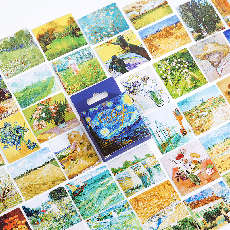 Panda Online 45PCS World Famous Paintings Series Aesthetic Stickers ...
