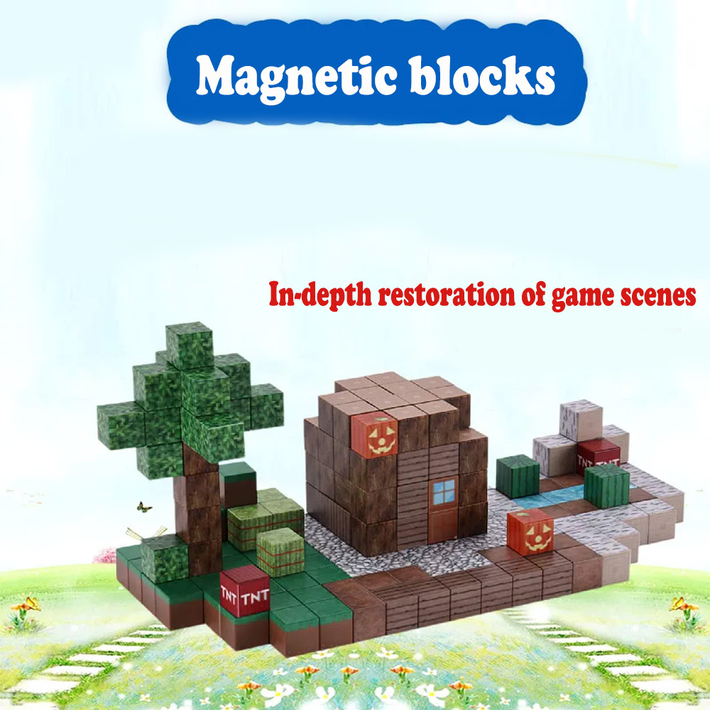 Minecraft Magnetic Block Build Simple Machine Minecraft Magnetic Block Puzzle Magnetic Block Building Magnetic Toy ...