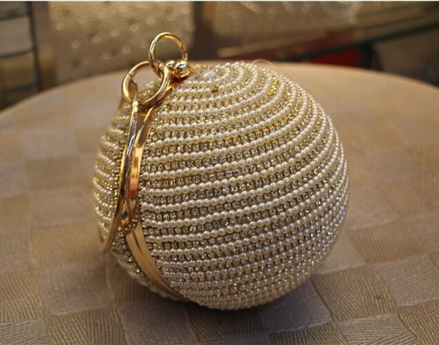 round clutch bag