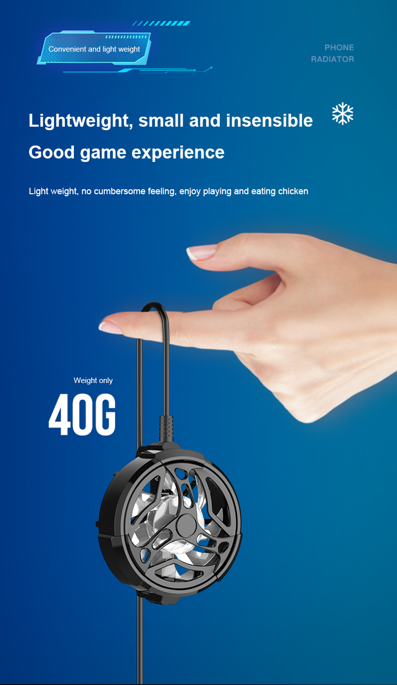 AL01 RGB Phone Cooler Universal Mini Mobile Cooling Fan For Mobile - Portable Adjustable Gamepad Holder Heat Sink Radiator Gaming Fan | Mobile Cooling Phone Radiator Game Cooler System Cooling Fan For PUBG FREEFIRE