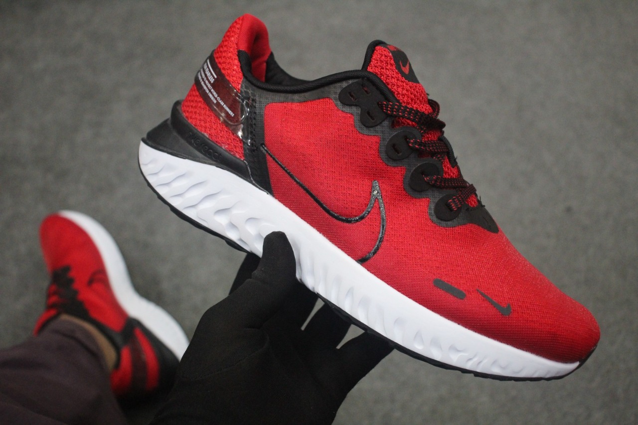 red joggers shoes