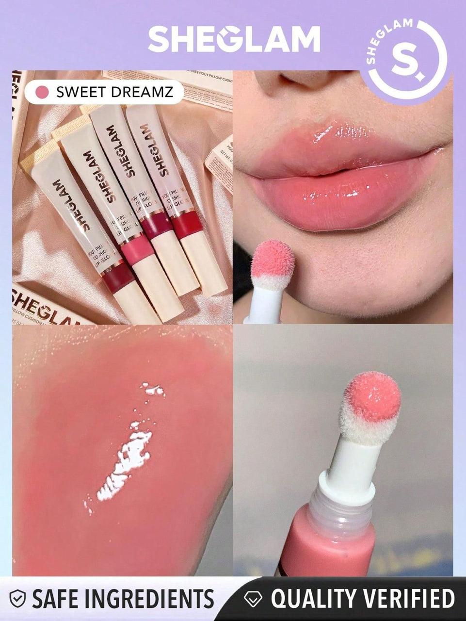 SHEGLAM Pout Pillow Cushion Lip Gloss | Soft Shine & Moisturizing Lips
