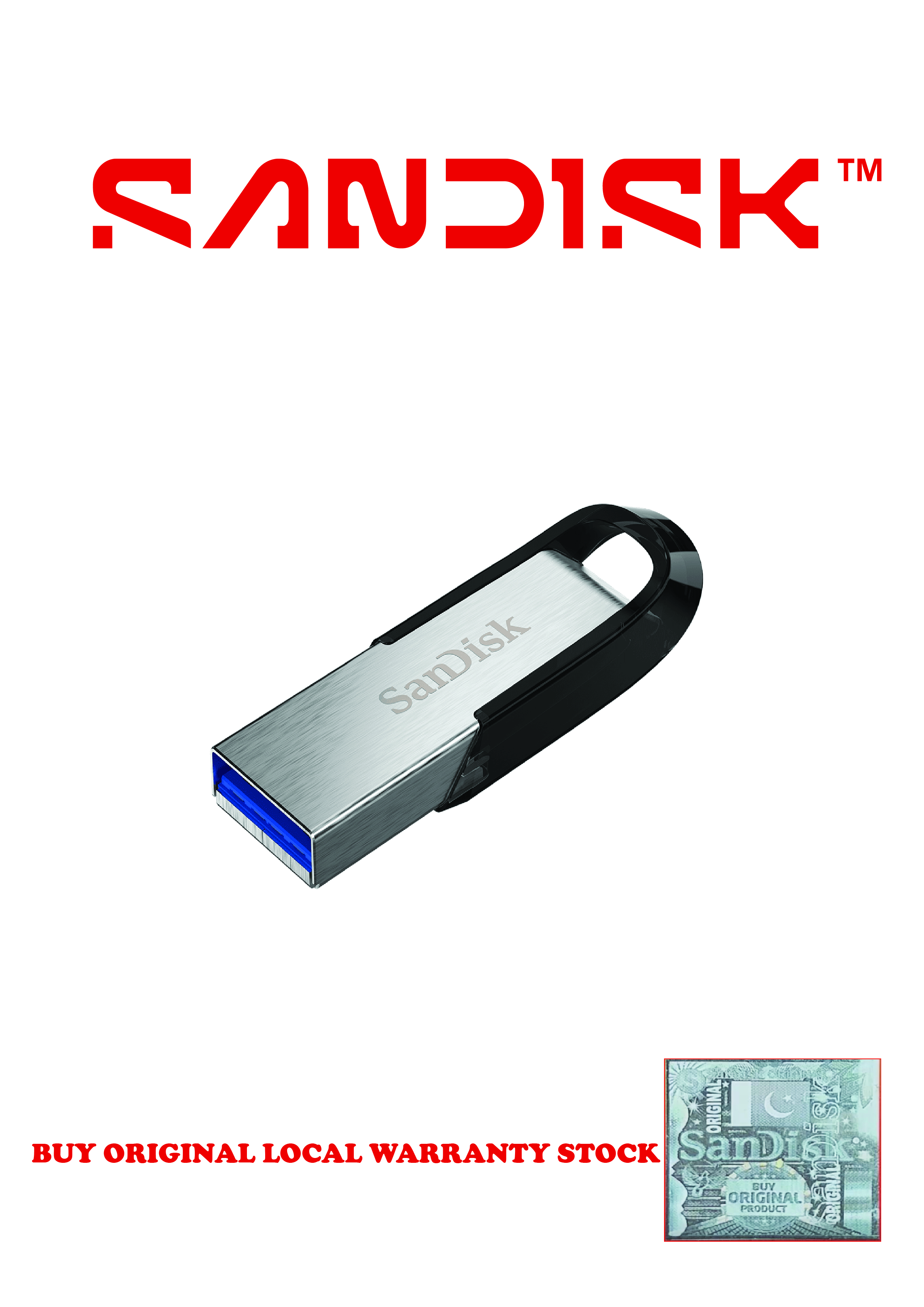 SanDisk 128GB Ultra Flair USB 3.0 Flash Drive, 150MB/s read