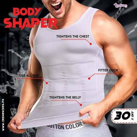 Men Body Shaper Compression Vest | Slimming Tummy Control Shirt for Men | Chest & Waist Shaper | Slim Fit Body Shaping Undershirt | Comfortable Compression Tank Top