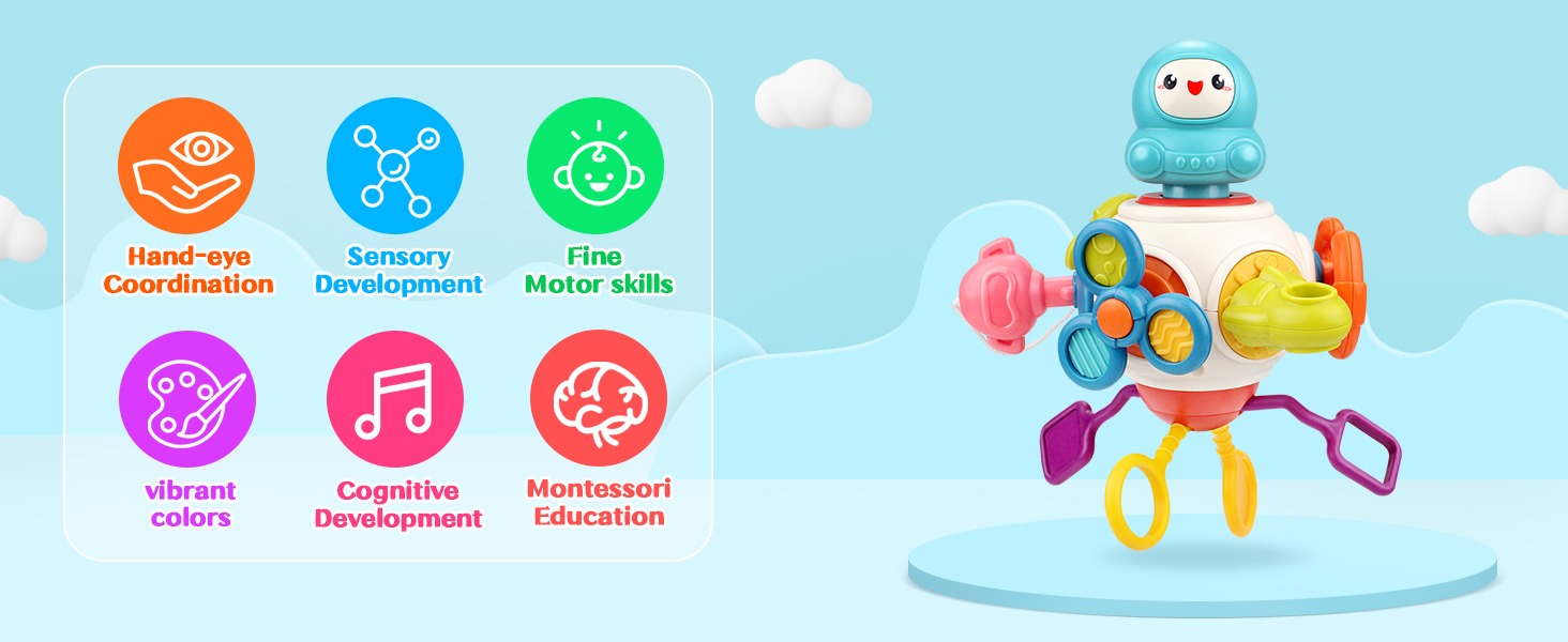 8 In 1 Activity Space Busy Cube Toys Sensory Fidget Motor Skills Early Development Toy