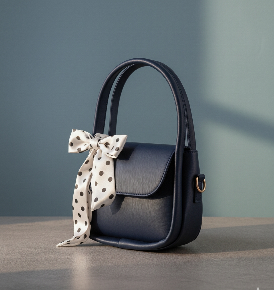 🎀 Elegant Ladies Shoulder Bag 👜  Fashion Crossbody Purse with Polka Dot Bow ✨