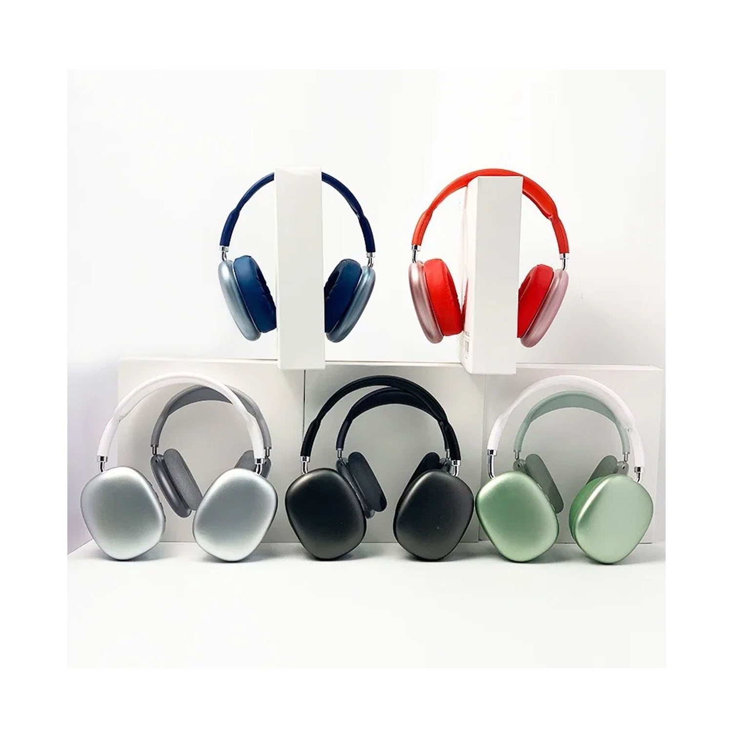 Wireless Bluetooth Headphones Over Ear Stereo Bass Noise Cancellation Headset with Mic Foldable Design Comfortable Ear Cushions Long Battery Timing Support Android Laptop PC Gaming Headphones for Music Calling Online Classes Travel Gym Smart Devices High