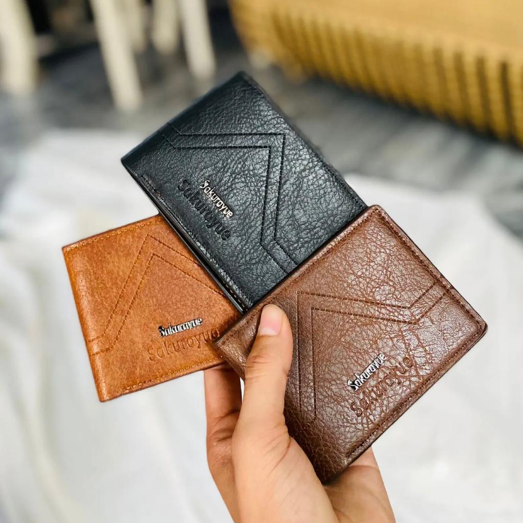 Short Men Busniess Wallets Retro PU Leather Multi-function Card Holder Slim Classic Coin Pocket Photo Holder Purses Mini Wallet