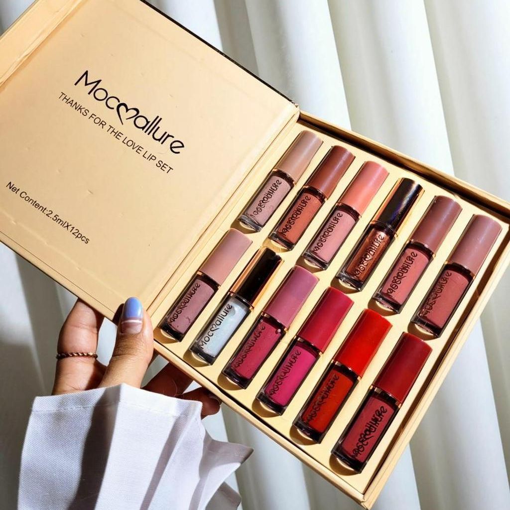 mocallure matte Lipgloss pack of 12