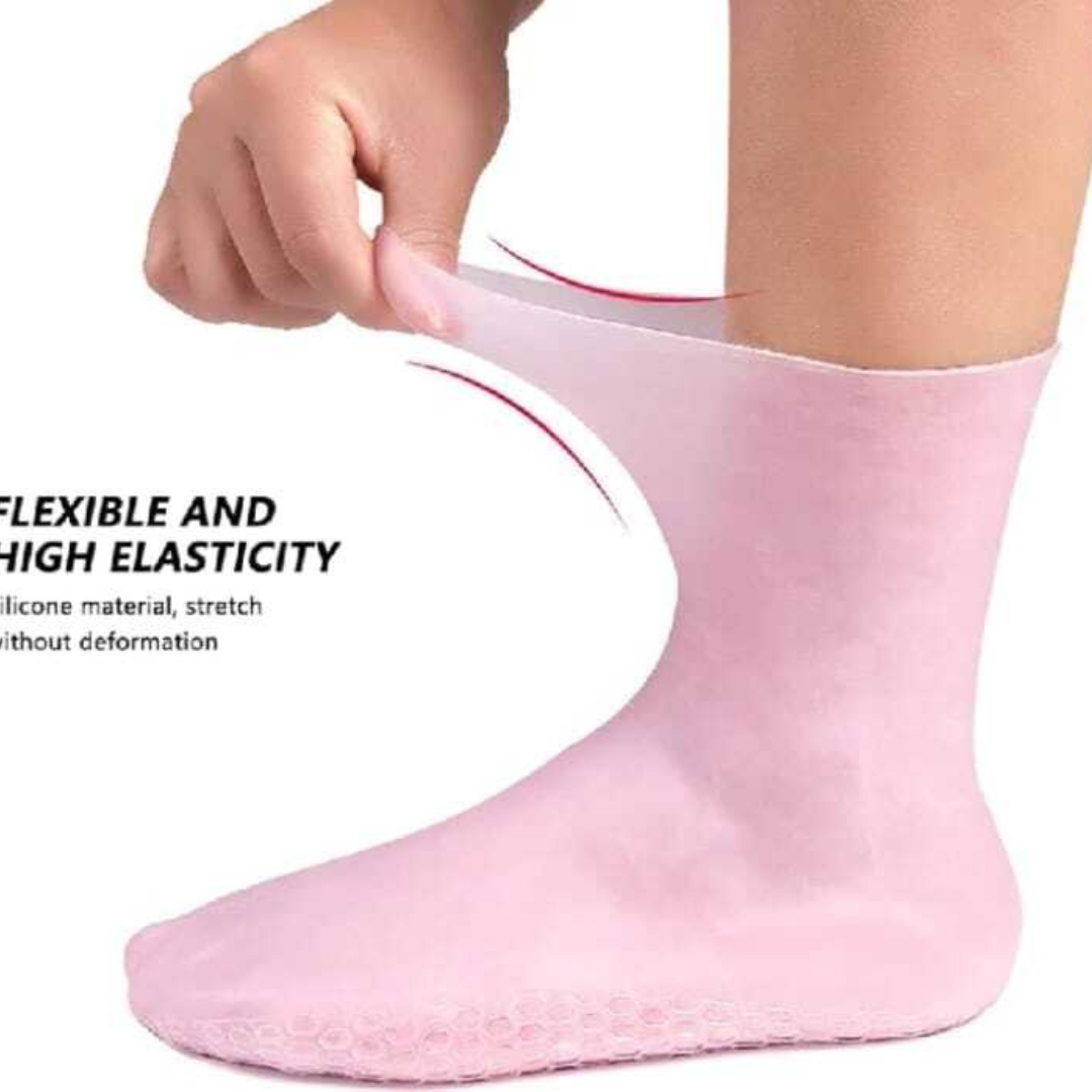 Moisturizing Socks Silicone Gel Spa Exfoliating Socks for Dry Cracked Skin Heel Socks Anti Slip for Foot Care Softening Calluses Multi-purpose Unisex