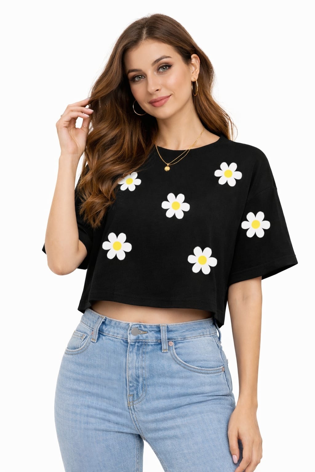 High Quality Casual Suits for Women Crop Tshirt with Plazo