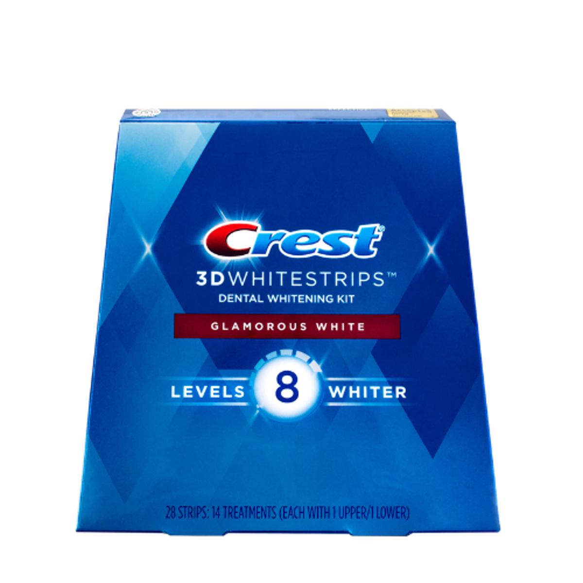 Crest 3D Whitestrips, Glamrous White, Teeth Whiteninng Strip Kit, 28