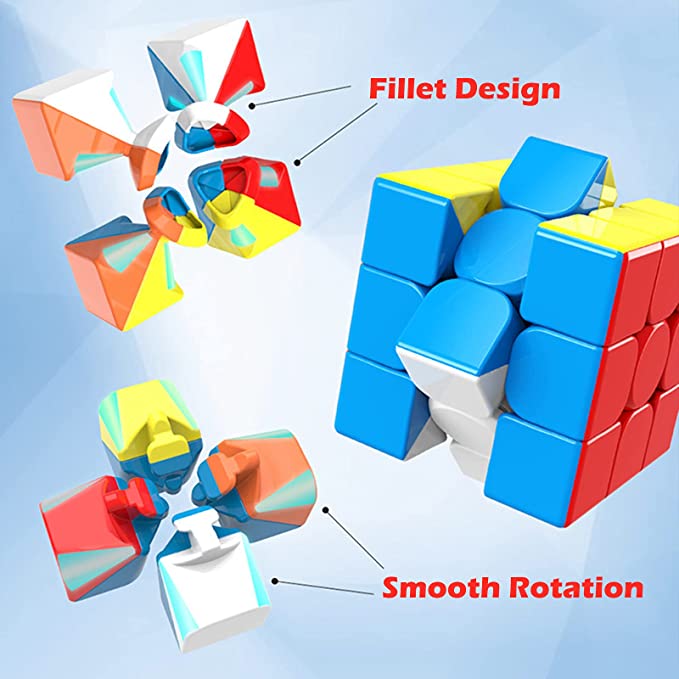 Classic Speed Cube 3x3x3, Full Size 56mm Stickerless Magic Cube Puzzle Toy, Cube Easy Turning & Smooth Play Durable Puzzle Cube Toy
