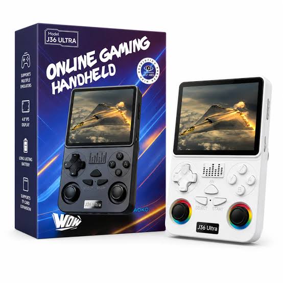 J36 Ultra Handheld Game Console 3.5 Inch IPS Screen Retro Portable Video Player 64GB Classic TV Gaming System