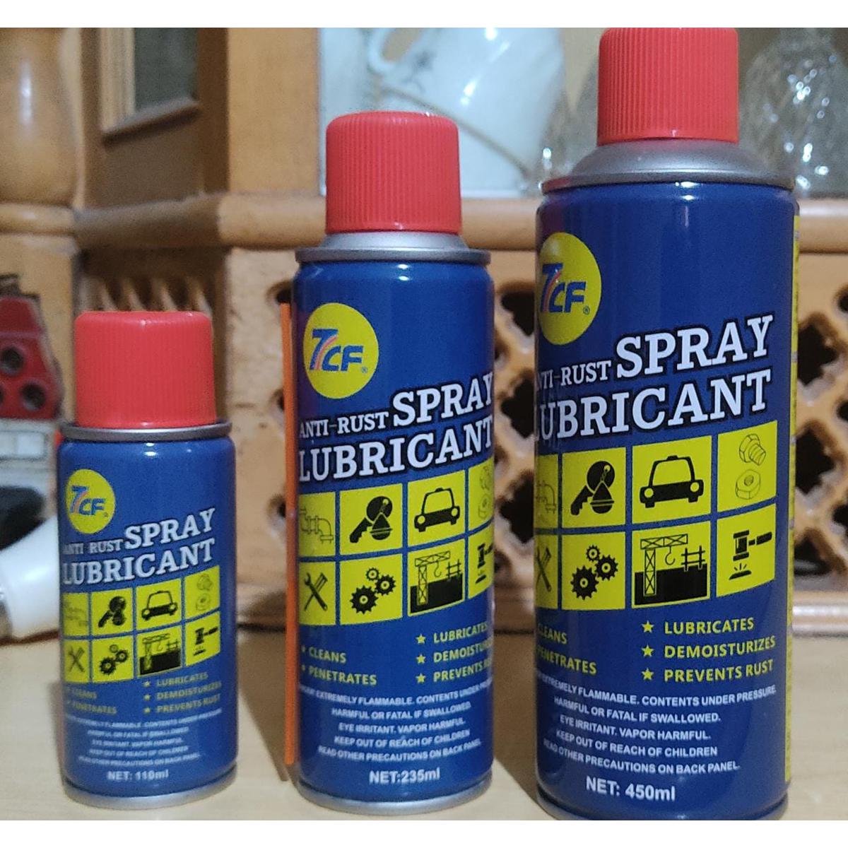 7CF Anti Rust Cleaning Remover Protection Zang Cleaner Spray Lubricant For Car Bike Household Door Hinges Steel Metal Parts (Size: 110ml/235ml/450ml)