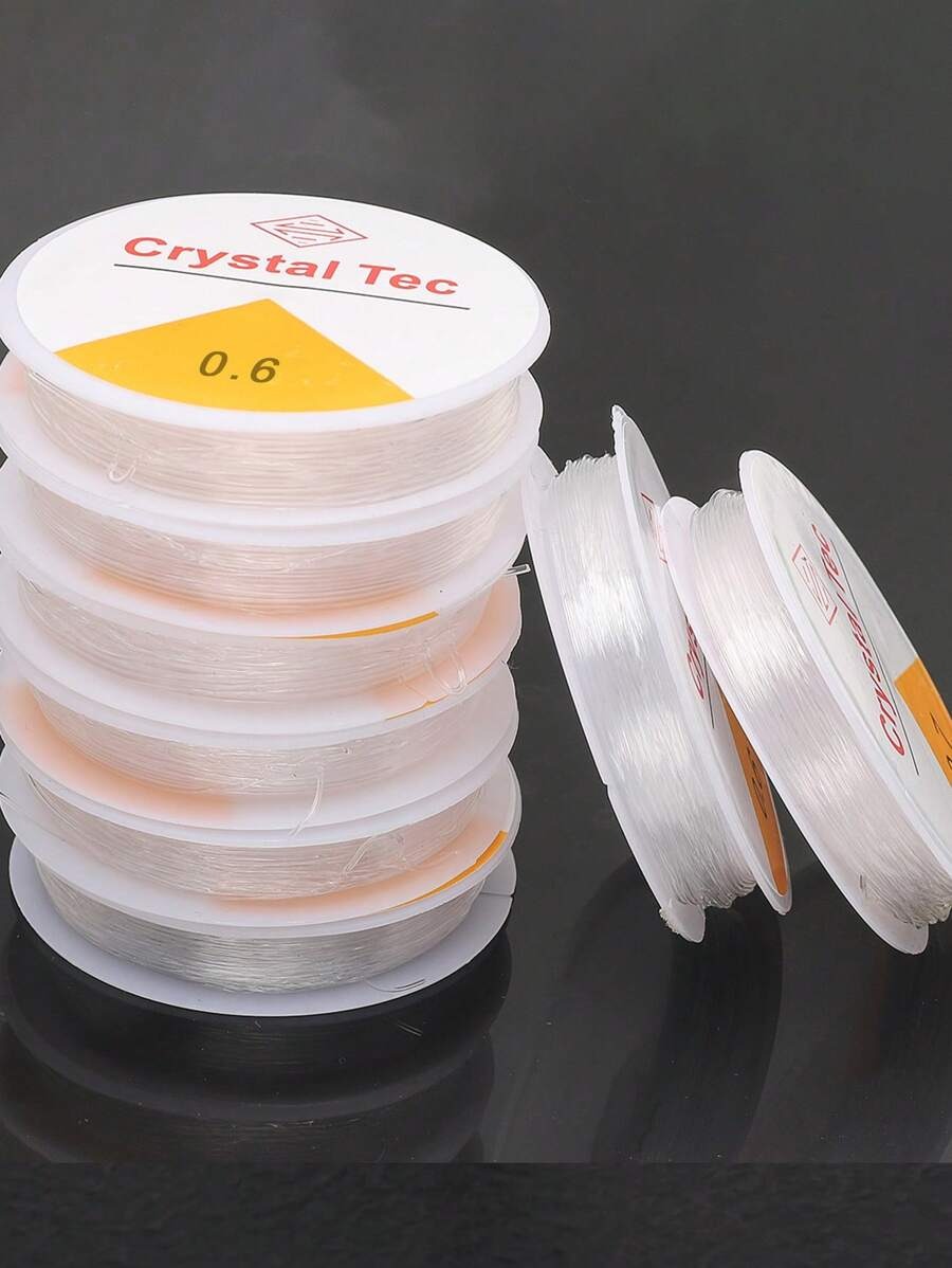 0.5mm / 0.6mm / 0.7mm / 0.8mm / 1.0mm Transparent Elastic Crystal Line – Strong Beading Rope String Cord Thread for DIY Jewelry Making | Tawakkal Craft