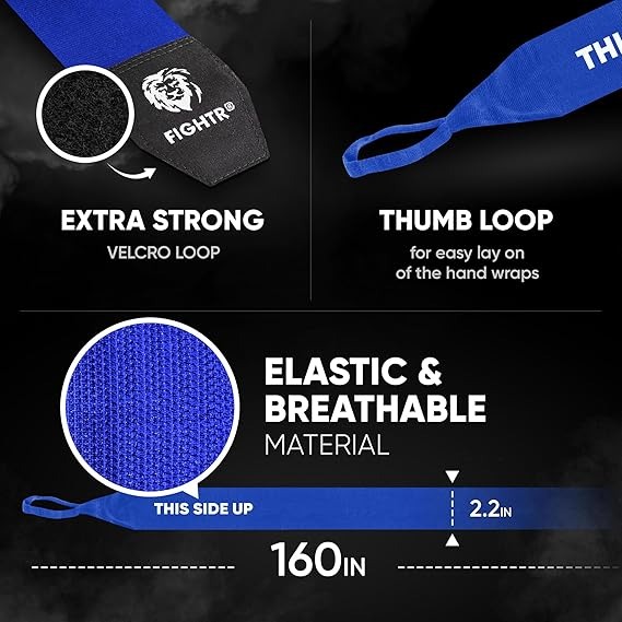 Boxing Handwraps Elastic Hand Wraps with Thumb Loop for Boxing, MMA, Muay Thai & Martial Arts 3M, 4M, 5M