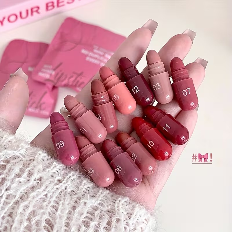 ORIGINAL IMPORTED LMG BROTHS 9/12/18 Color Capsule Lipstick Set – Silky Smooth Matte Finish Mini Lipstick Pods (Travel Size & Portable)