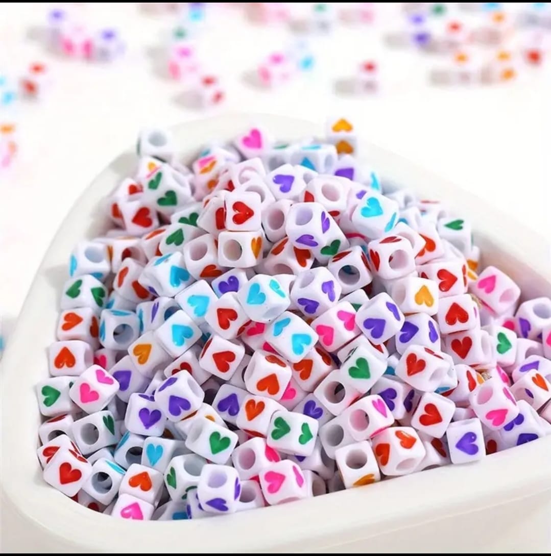 50 Pcs LOVE Square Shape Beads Acrylic Cubic Beads For Jewelry Making DIY Charms Bracelet Necklace Accessories.Used in Jewelry making and DIY projects.Used in Jewelry making projects like Bracelets, Charms, Necklaces etc.