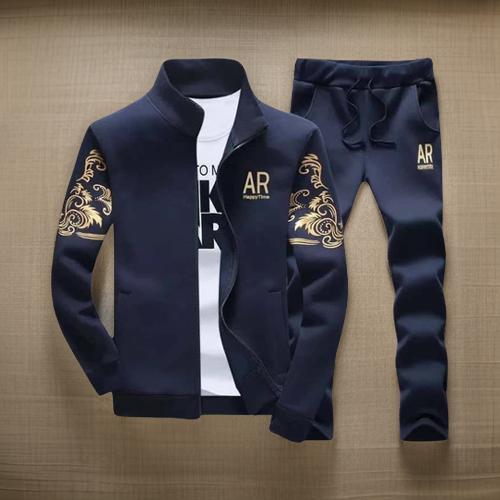 Mens Fleece Winter Tracksuit For Mens 2pcs