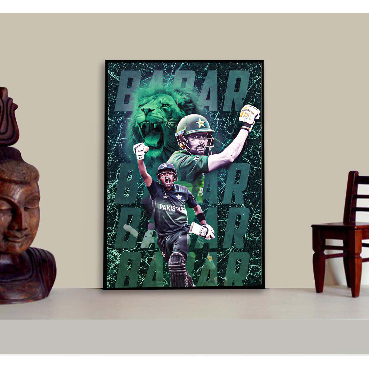Babar Azam Photo Frame for Cricket Fans Digital Printed
